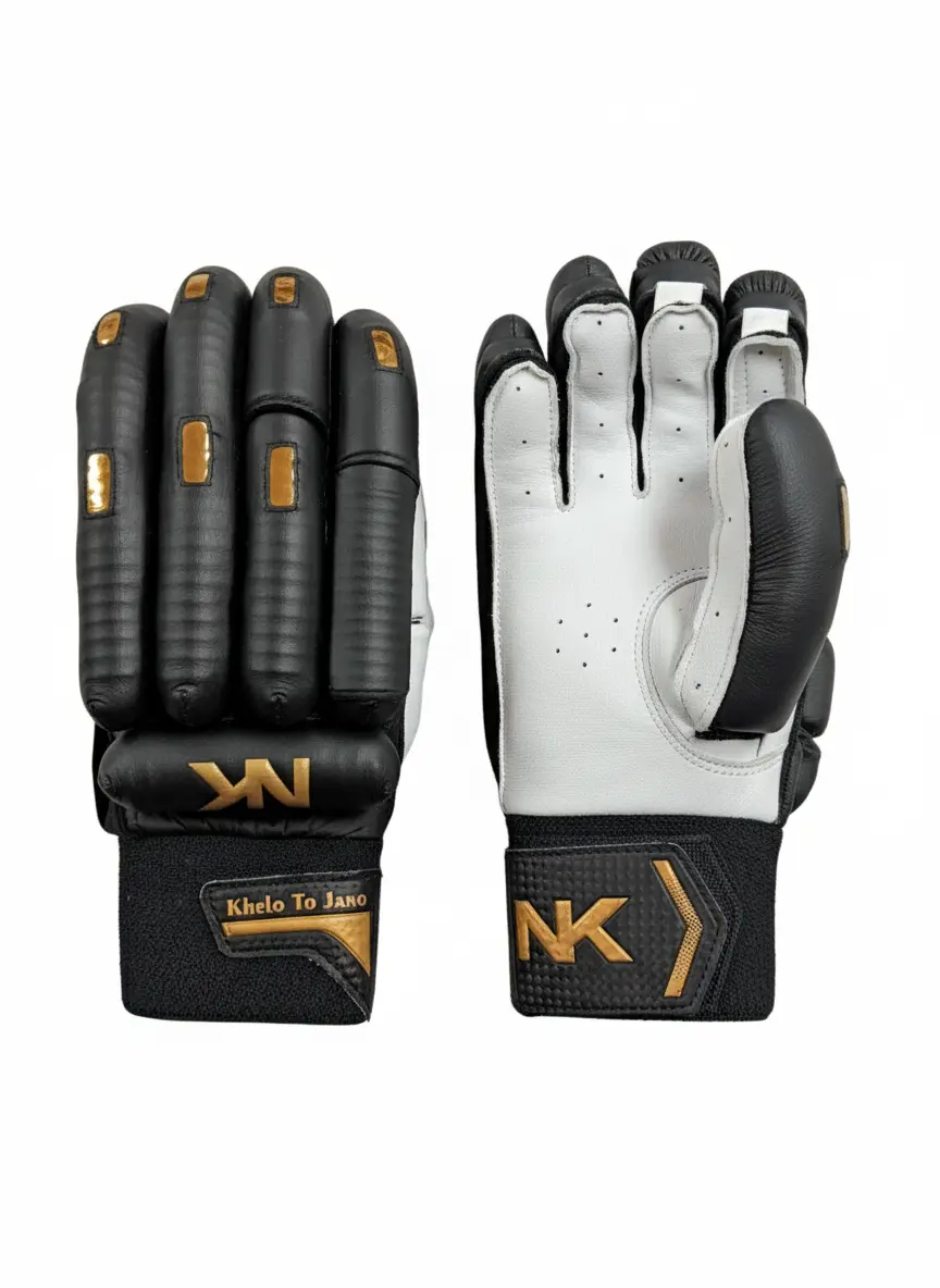 NK Batting Gloves - Black/Gold Sausage (Right Hand)