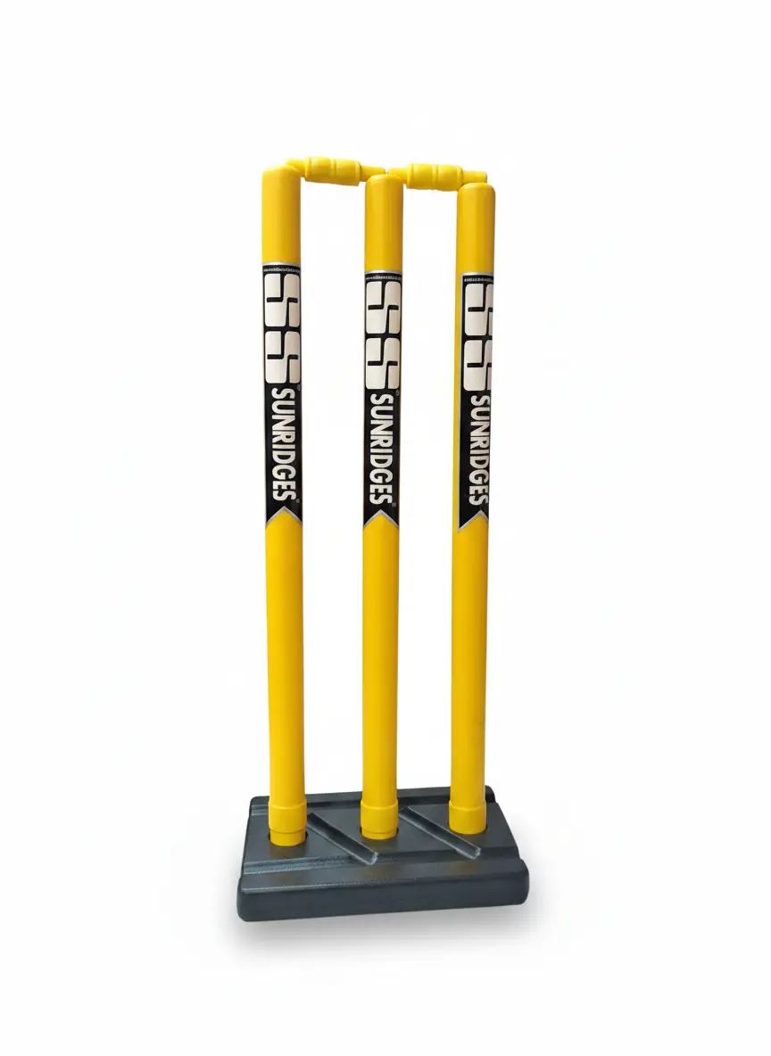 SS Plastic Cricket Stumps with Plastic Base