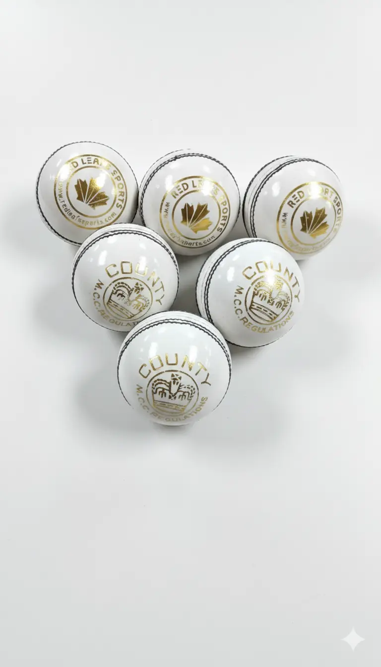 Red Leafs County Cricket Leather Ball
