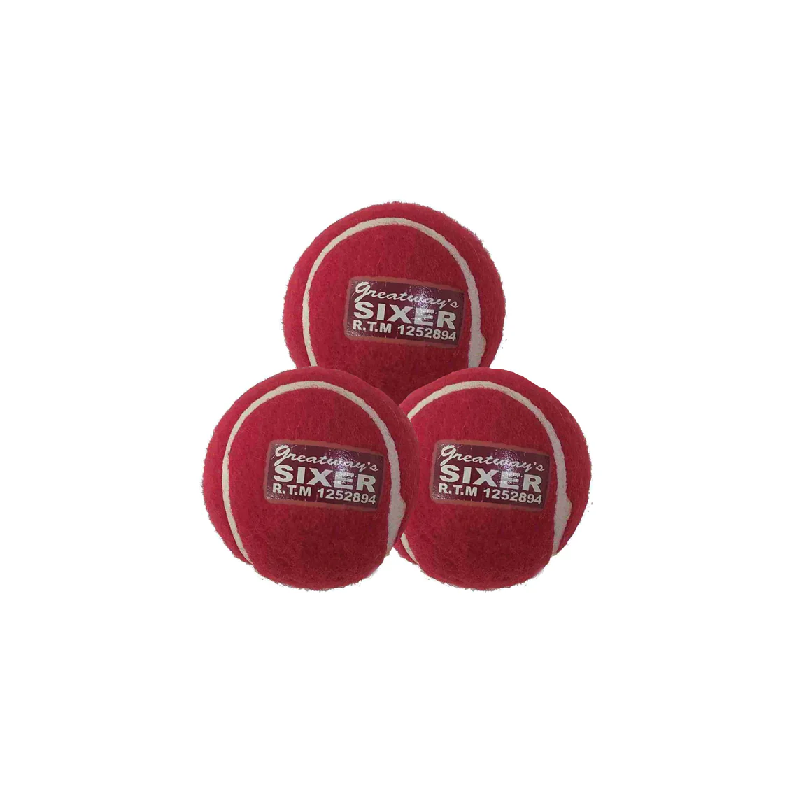 Sixer Heavy Red Cricket Tennis Balls (Pack of 12)