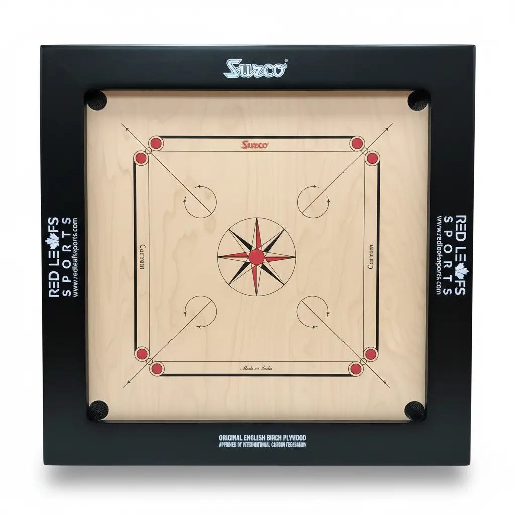 Surco Bulldog Speedo Carrom Board-37"X37"-English Birch-24mm