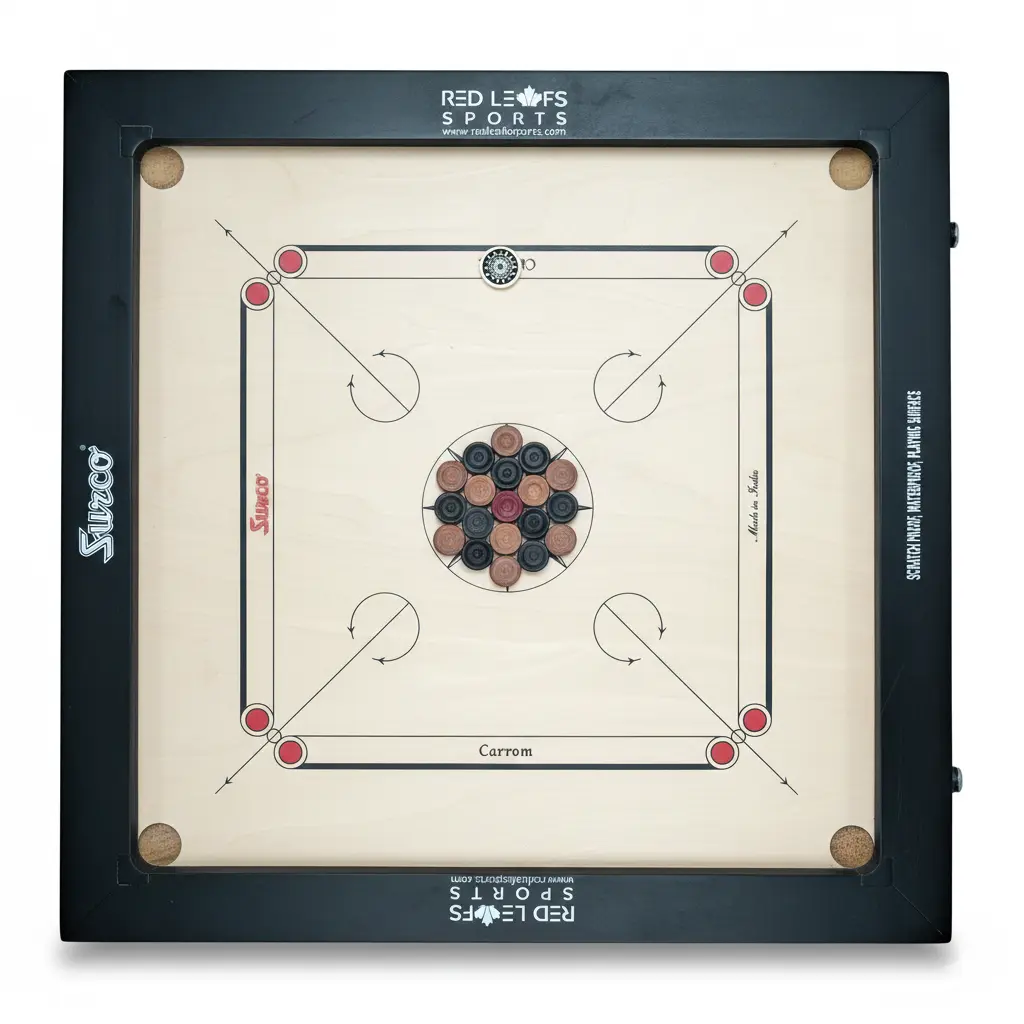 Surco Tournament Speedo Carrom Board - 35 Inches - Indian Birch 12mm